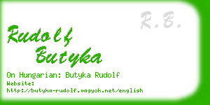 rudolf butyka business card